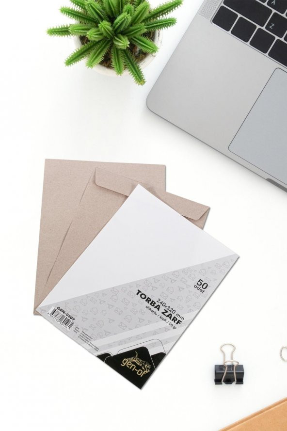 Gen-Of A4 Torba Zarf 24x32 Kraft 90 GR Silikonlu 50 li - 2