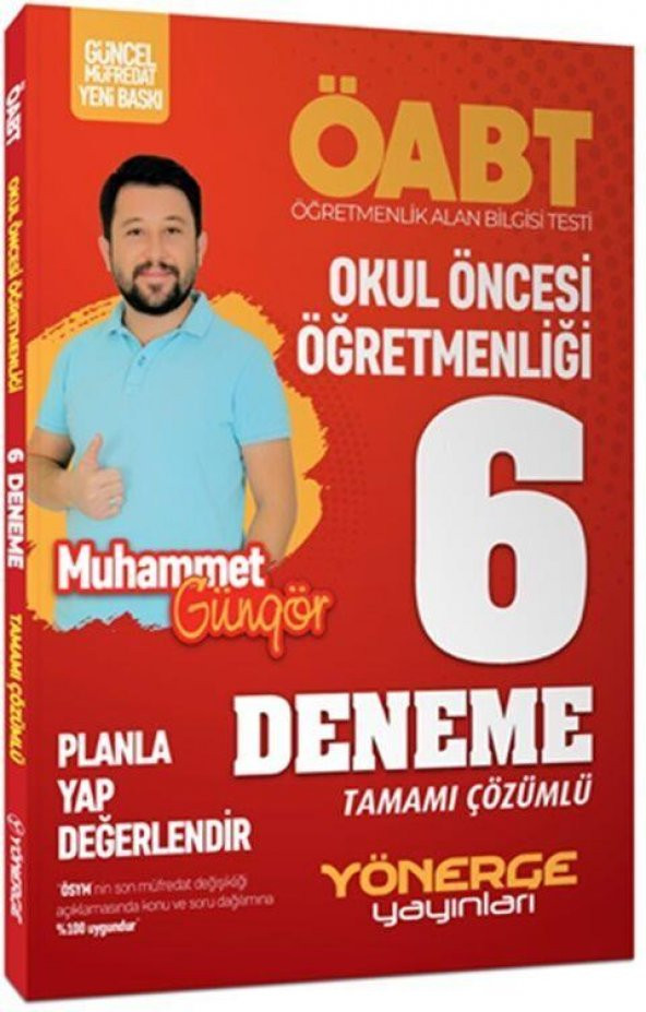 ÖABT Okul Öncesi Öğretmenliği 6 Deneme Çözümlü Yönerge Yayınları