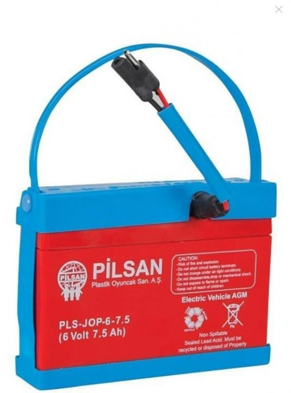 Pilsan 6 Volt Akü 7.5 Ah Kısa Kablolu Soketli Üstün Performans Akü/Batarya TYC00567313606