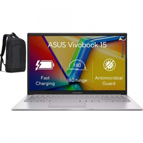 Asus Vivobook 15 X1504ZA Intel Core I7 1255U 16GB 512GB SSD Freedos 15.6" Fhd Taşınabilir Bilgisayar Sırt Çantası HEDIYELIDIR-SR37