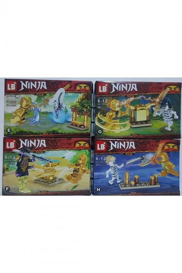 Nin-ja-go Parça Toplam 6 Figür Ve Aksesuarlar Lego Uyumlu 3 Kutu