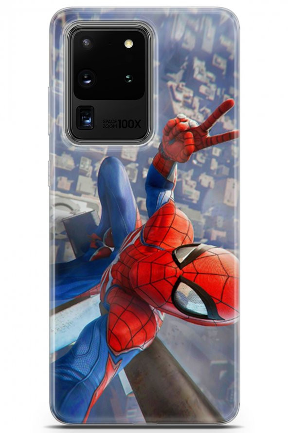 Samsung Galaxy S20 Ultra Uyumlu Kılıf Opus 21 Spiderman Tablo Darbe Önleyici Kapak Sunset