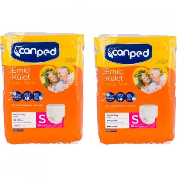 Canped Emici Külot Küçük Boy Small 30lu 2 paket / 60 adet