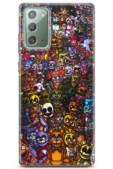 Samsung Galaxy Note 20 Uyumlu Kılıf Opus 19 Five Nights at Freddy's Tam Koruma Kılıf Rainbow