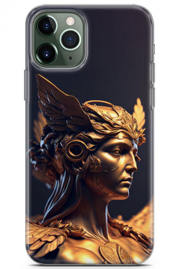 Apple iPhone 11 Pro Max Kılıf Kingo 4 Mitoloji Tanrıça Silikon Kılıf
