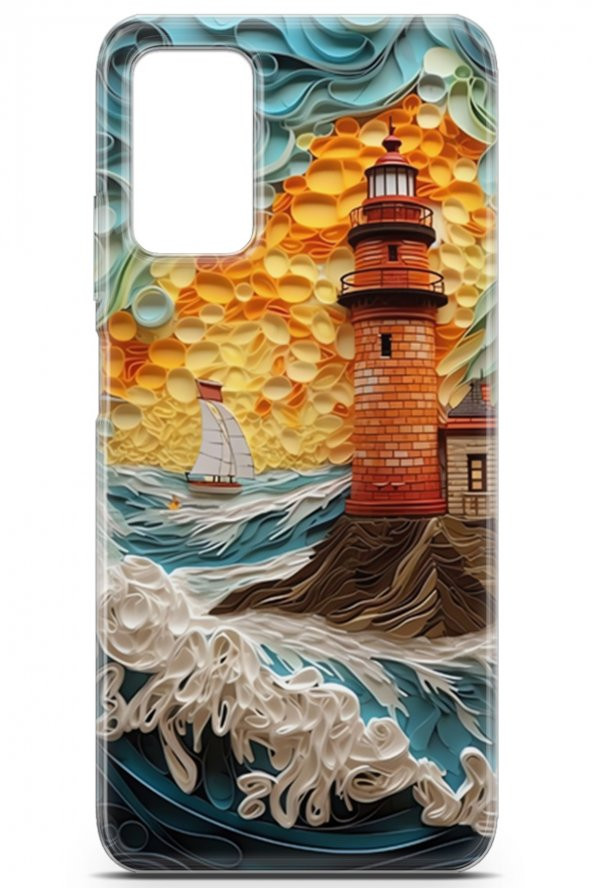 Xiaomi Redmi 9T Kılıf Kingo 18 Deniz Feneri Parlak Kılıf - 2