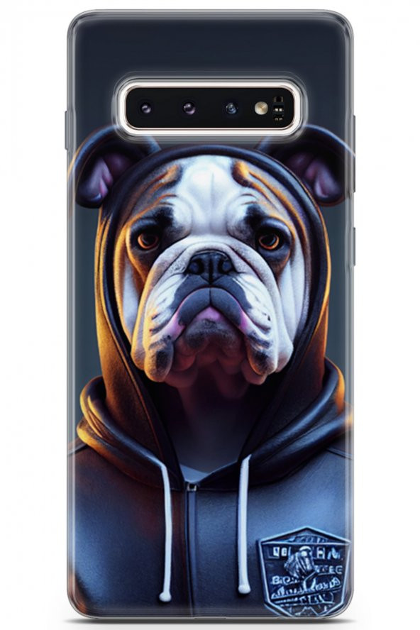 Samsung Galaxy S10 Kılıf Kingo 14 Pet Bulldog Mont Cover Kılıf