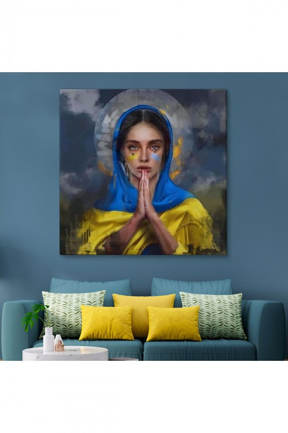 Dünya Barışı İçin Dua Eden Kadın Tablo-5867