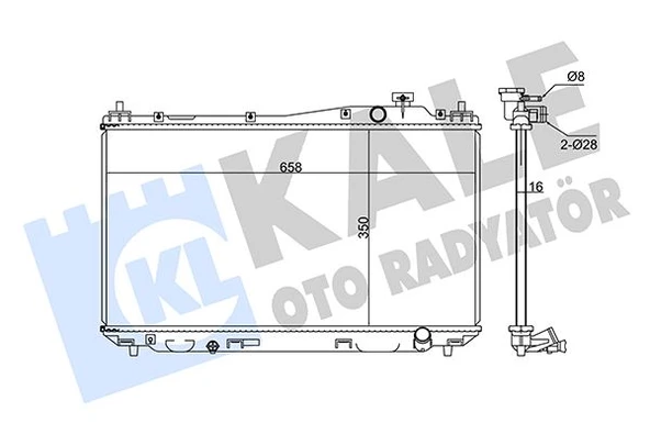 RADYATÖR CIVIC VII MEKANİK AL/PL/BRZ 350x658x16 ürün görseli