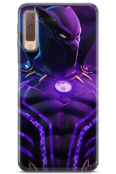 Samsung Galaxy A7 2018 Uyumlu Kılıf Dc 13 Mor Panter Fortnite Case Kapak Mor