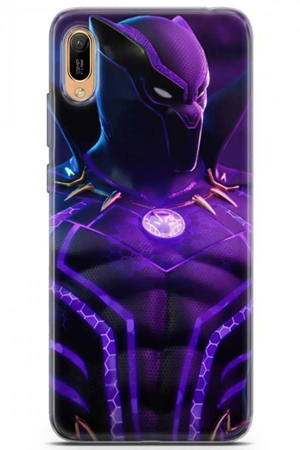 Huawei Y6 2019 Uyumlu Kılıf Dc 13 Mor Panter Fortnite Case Kapak Mor