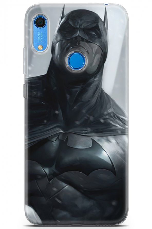 Huawei Y6S 2019 Uyumlu Kılıf Dc 08 Batman DC Baskılı Kılıf Siyah