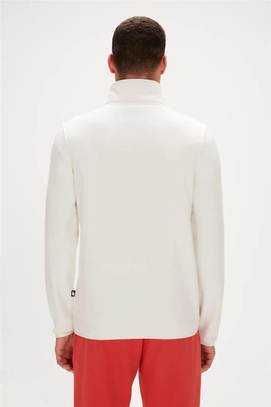 Bowie Full-Zip Marshmallow Beyaz Fermuarlı Erkek Polar Sweatshirt 23.02.21.001 - 5
