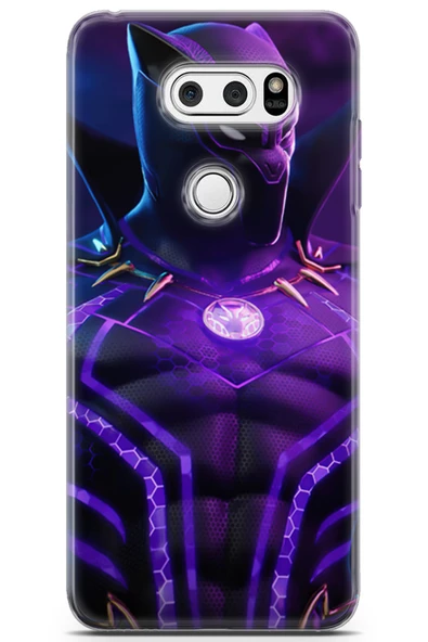 LG V30 Uyumlu Kılıf Dc 13 Mor Panter Fortnite Case Kapak Mor
