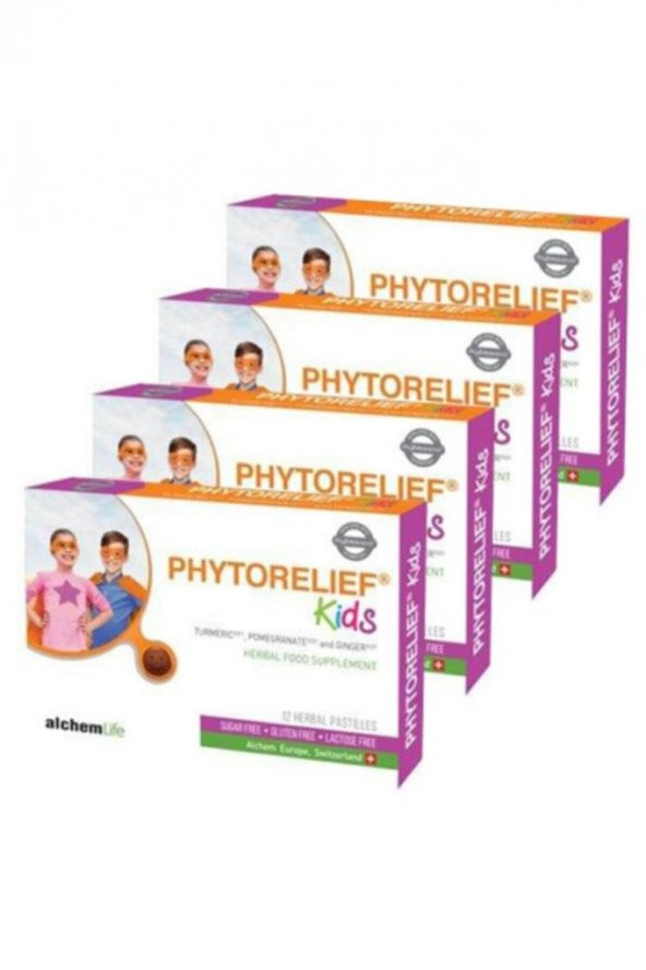 Phytorelief Kids 12 Pastil 4Lü PAKET (SKT:10/2024)