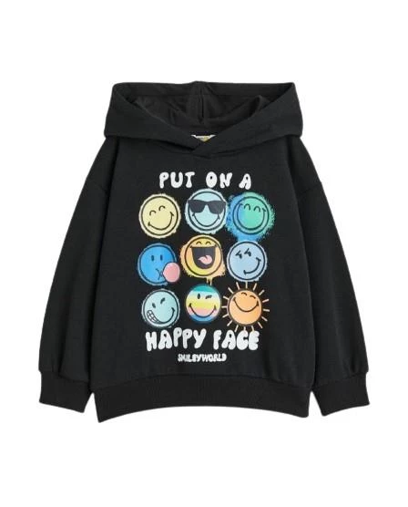 Happy Face Kapüşonlu Çocuk Sweatshirt - 2