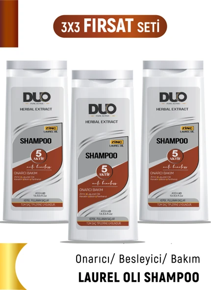 5 Aktifli Zinc + Laurel oil + Keratin + Biotin + Panthanol  Onarıcı Bakım Shampoo