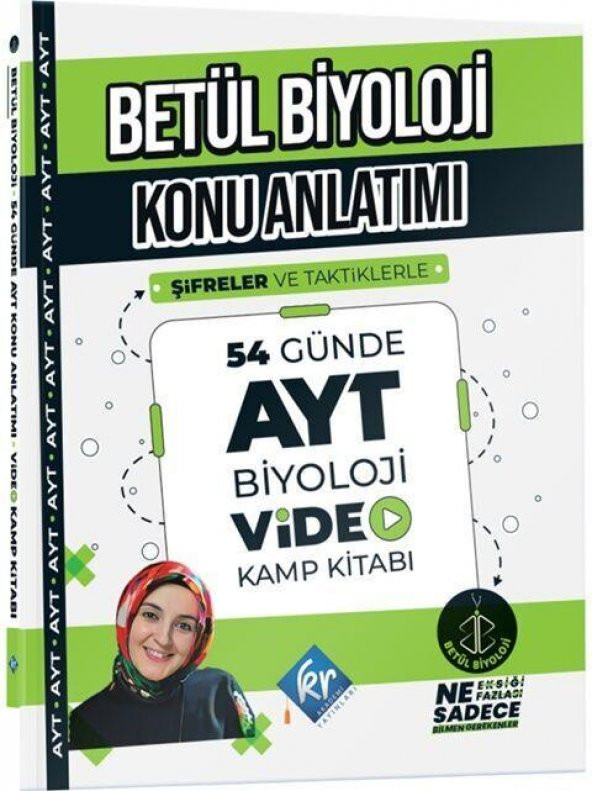 Betül Biyoloji Konu Anlatımı 54 Günde AYT Biyoloji Video Kamp Kitabı KR Akademi