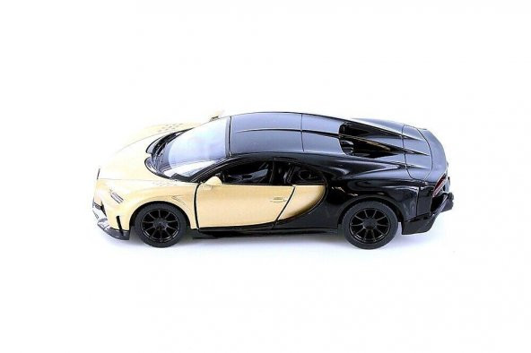Kinsmart Bugatti Chiron Supersport 1:38 Altın Çek Bırak Model Araba - Resim 2