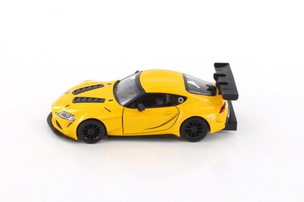Kinsmart Toyota GR Supra Racing Concept 1:36 Sarı Çek Bırak Model Araba - 3