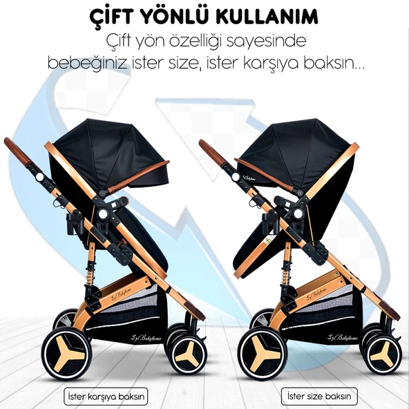 7 In 1 Yeni Doğan Set Baby Home 945 Travel Sistem Bebek Arabası 370 Sallanır Ana Kucağı - 6