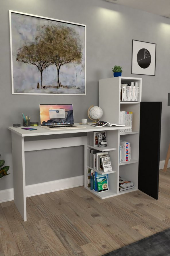 Moonlife Diamond Dolaplı Çalışma Masası Siyah - 2