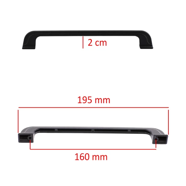 Mobilya Mutfak Dolabı Çekmece Dolap Kulpu Alperen Düz (160 MM-16.0 CM) Kulbu Siyah Metal Kulpları - 2