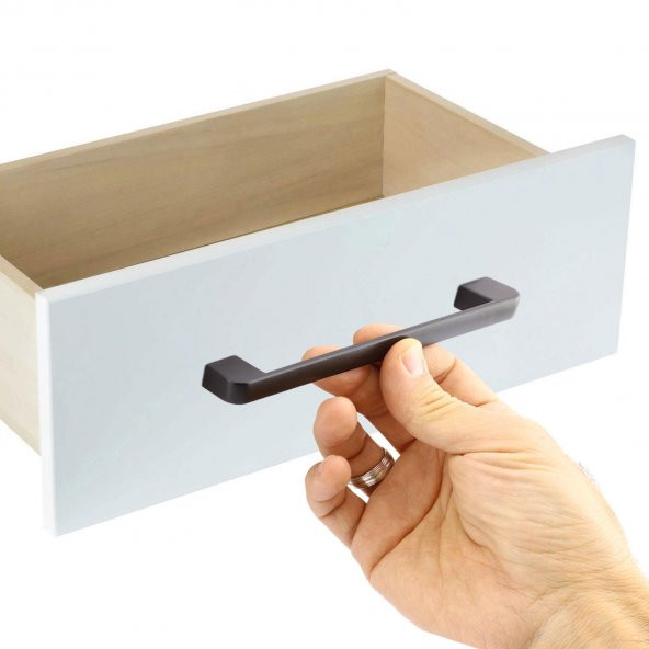 Gölcük Oval Metal Mobilya Mutfak Dolabı Çekmece Dolap Kapak Kulpu Kulbu Kulpları Siyah 160 Mm - 4
