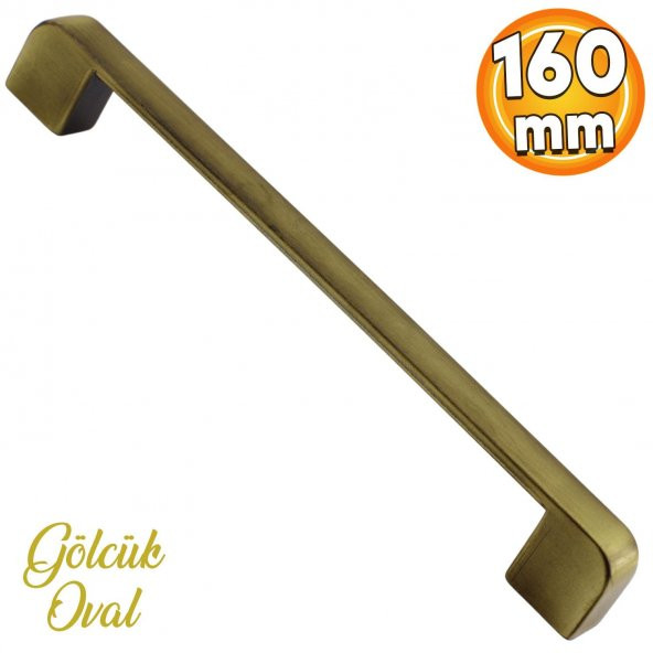Gölcük Oval Metal Eskitme Antik Sarı 160 mm Mobilya Mutfak Çekmece Dolap Dolabı Kulpu Kulbu Kulpları