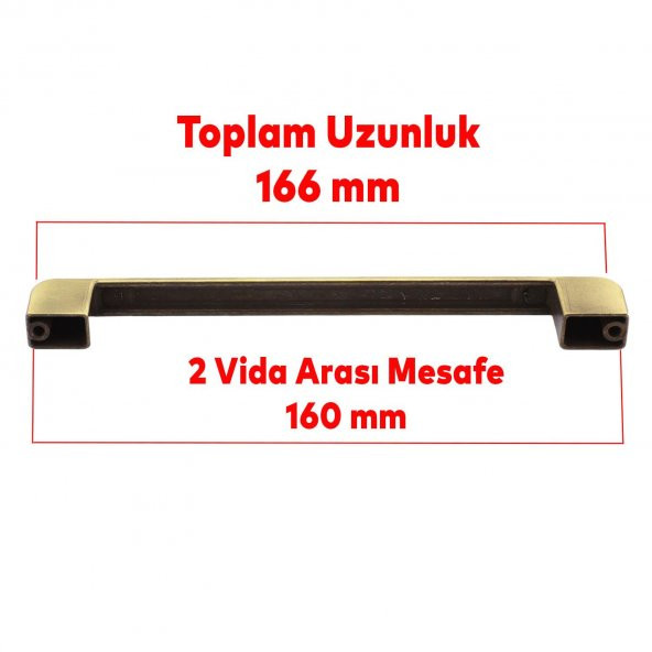 Gölcük Oval Metal Eskitme Antik Sarı 160 mm Mobilya Mutfak Çekmece Dolap Dolabı Kulpu Kulbu Kulpları - 3