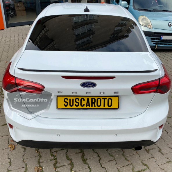 Ford Focus 4 2018 ve Sonrası Sedan Uyumlu Bagaj Üstü Spoiler Bagaj Çıtası Piano Black Parlak Siyah - 4