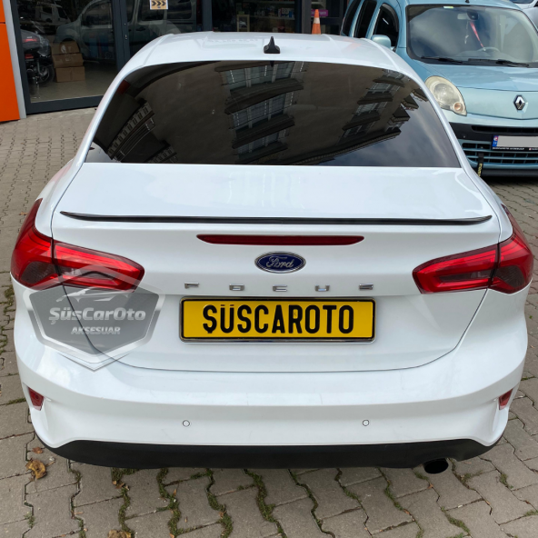 Ford Focus 4 2018 ve Sonrası Sedan Uyumlu Bagaj Üstü Spoiler Bagaj Çıtası Piano Black Parlak Siyah - 10