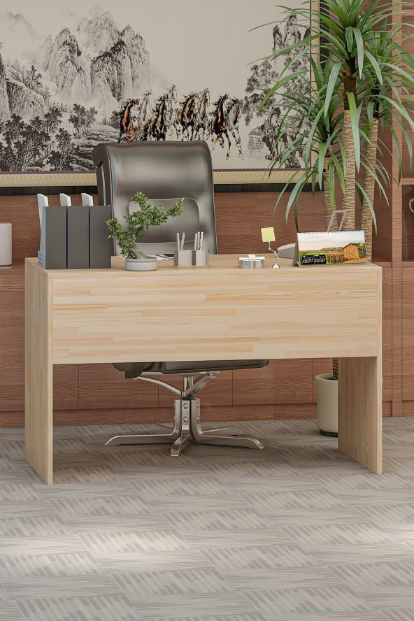 GİVAYO WOODS Raven Ofis Çalışma Masası 120 Cm Doğal Ahşap