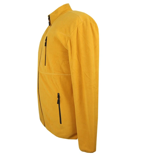 Erkek Büyük Beden Fermuarlı Polar Sweat Sarı - 2