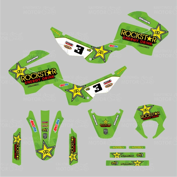 Mondial X-Treme Max 150 Rockstar Sticker Set - 2