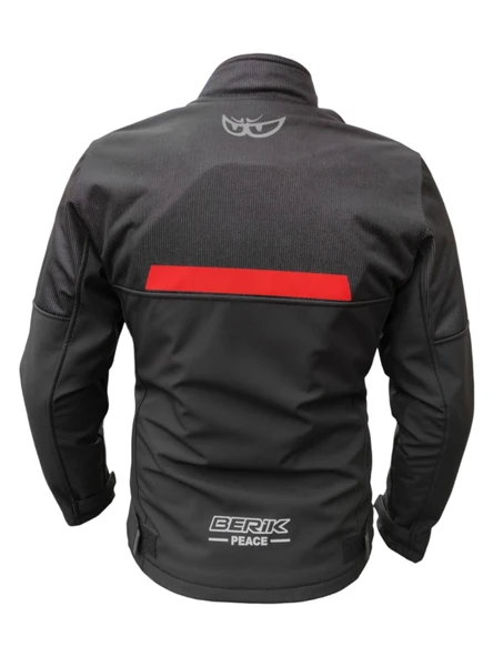 Berik Peace Siyah Softshell Kışlık Motosiklet Montu - 2