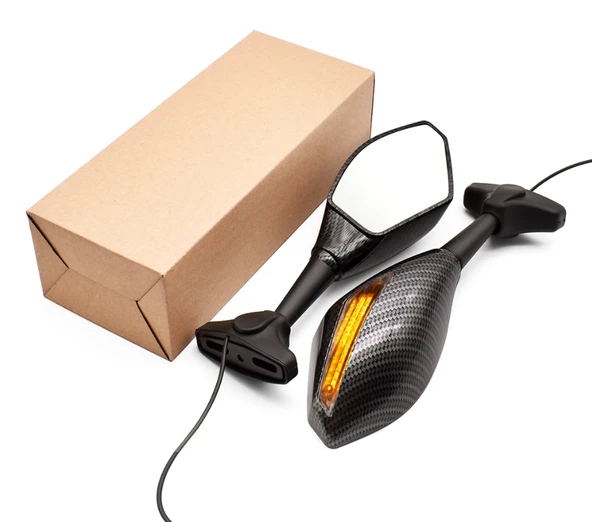 Racing Kayar Sinyalli Ayna Takımı Karbon - Resim 2