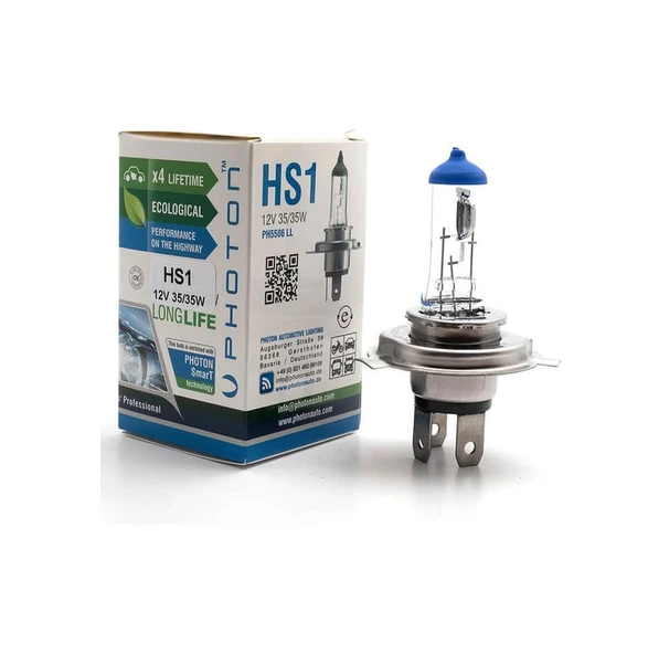 Photon H4 HS1 12V 65/55W Halojen Far Ampulü - Resim 2