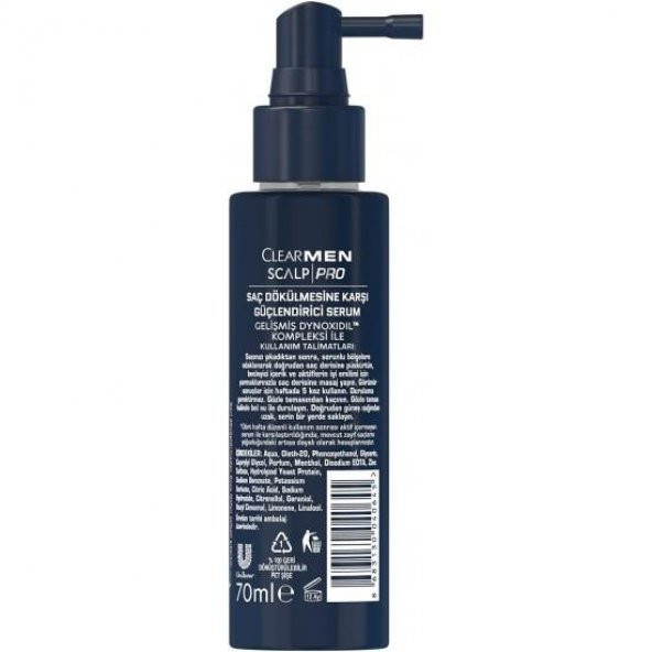 Clear Men Scalp Pro Saç Dökülmesine Karşı Güçlendirici Serum 70 ml - 3