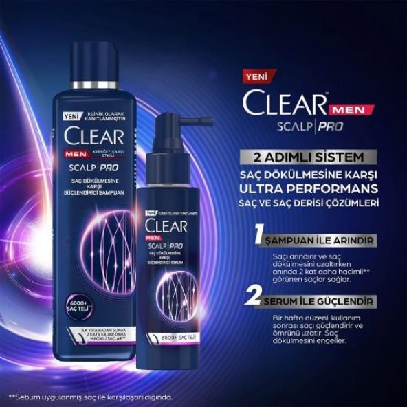 Clear Men Scalp Pro Saç Dökülmesine Karşı Güçlendirici Serum 70 ml - 4