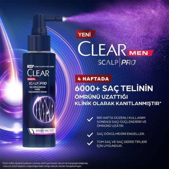 Clear Men Scalp Pro Saç Dökülmesine Karşı Güçlendirici Serum 70 ml - 5