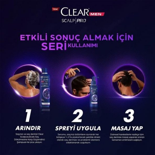 Clear Men Scalp Pro Saç Dökülmesine Karşı Güçlendirici Serum 70 ml - 7