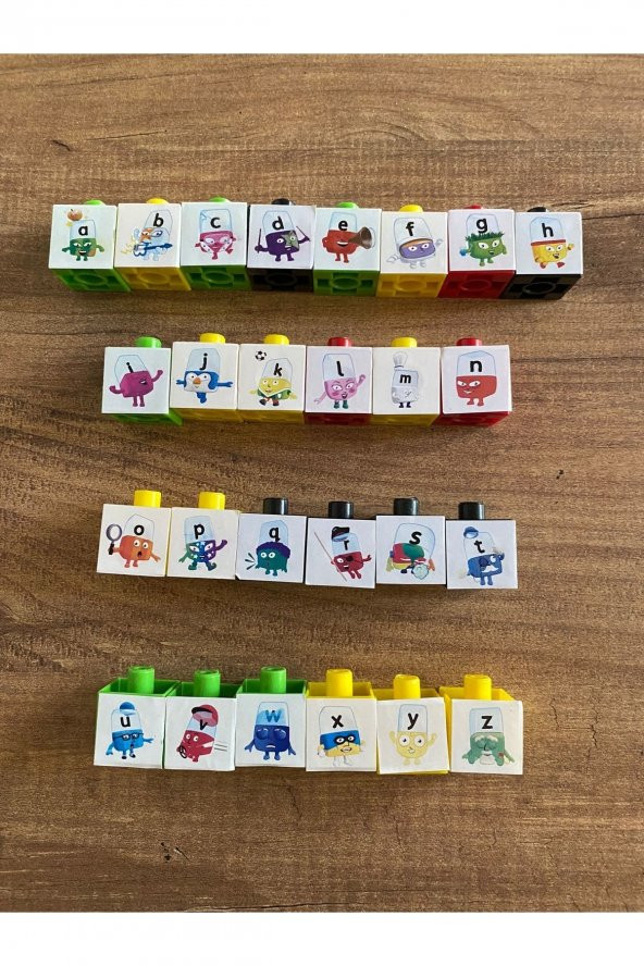 Alphablocks Alpha Blocks Alfabe Blokları Geçmeli Birim Küp 1 Seri Etiket Hediye