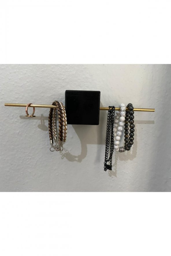 Gri Küp Takı Askısı Takı Organizer Duvara Takılabilir - Resim 2