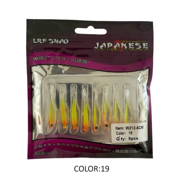 Effe Sasi Japanese LRF Shad W212 (5cm 8 adet) Silikon Yem - 2