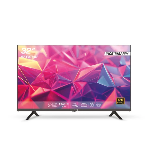 MediaStar 32' 82 Ekran Uydulu HD Ready Led Tv