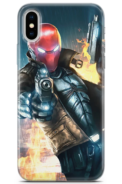 Apple iPhone X - XS Uyumlu Kılıf Dc 29 Red Hood Leke Tutmaz Kapak Kahve Siyah