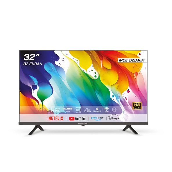 Mediastar 32" 82 Ekran Uydu Alıcılı HD Ready Android LED TV