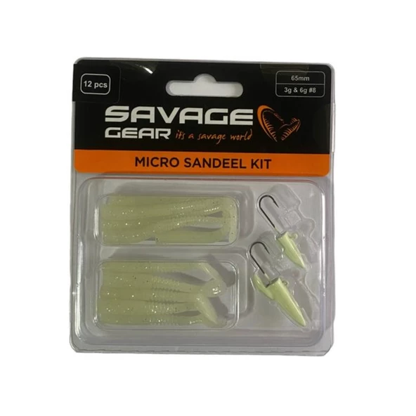 Savage Gear Lrf Micro Sandeel Kit 12 Adet (1+1/5+5) Silikon Suni Yem - 3
