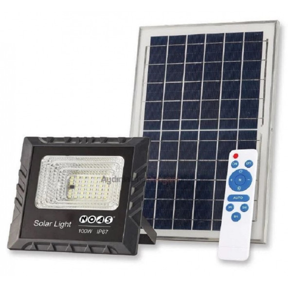 Noas 100W Güneş Enerjili Solar Projektör Kumandalı - YL71-0101-S